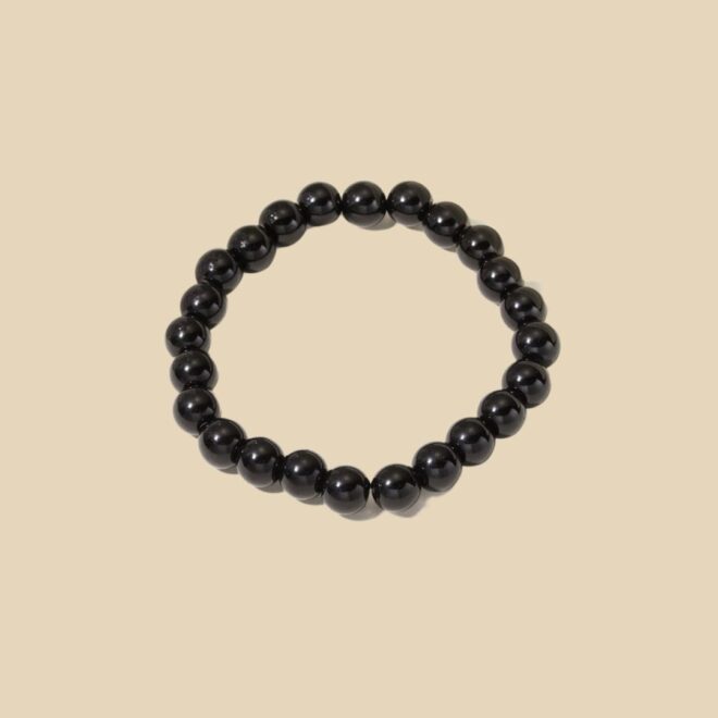 Glass beaded bracelet (black)